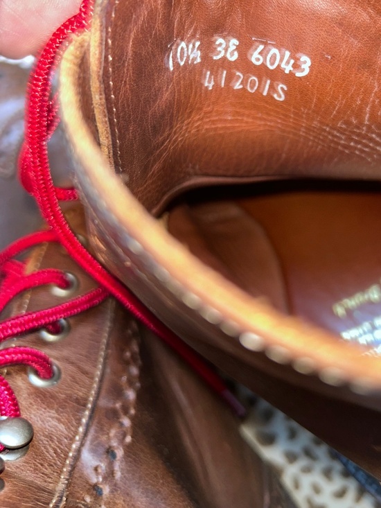 Allen Edmonds Lord Bratch brown leather wingtips boots 10 1/2 main image 7